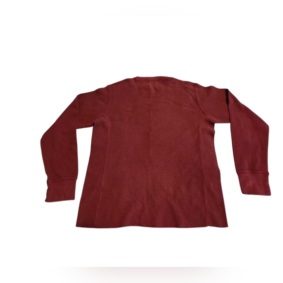 Timberland Longsleeve Waffle Weave Shirt Red Size M - Picture 4 of 4